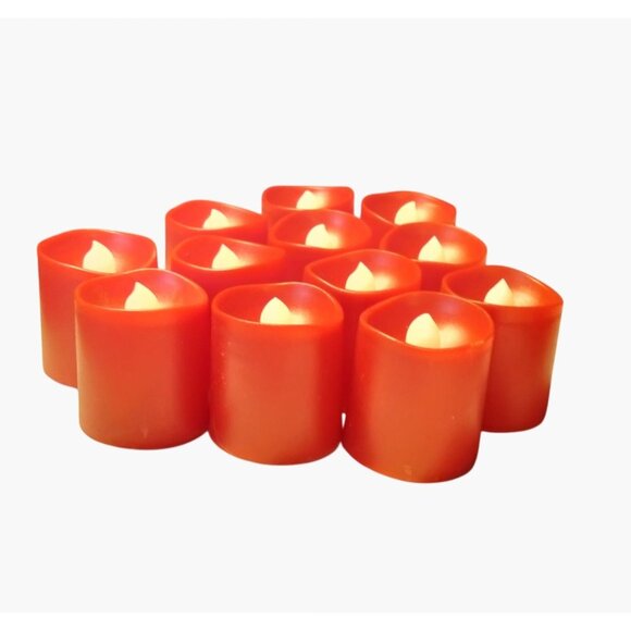 Flameless Red Votive Candles Lot 11 - Picture 7 of 14